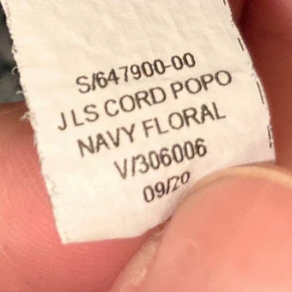 Old Navy Oversized Ditsy-Floral Corduroy Tie-Sleeve Top Size L EUC - Picture 8 of 8